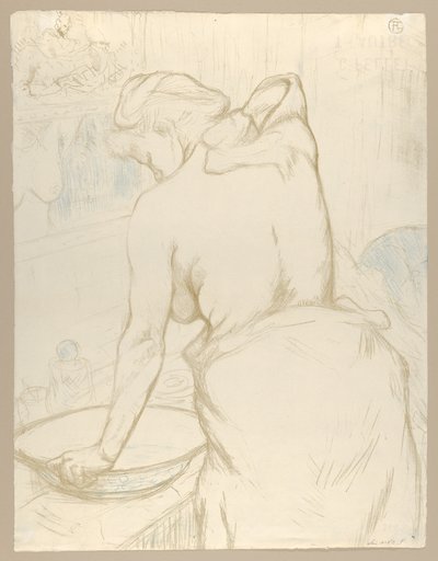 Washing, from "Elles" by Henri de Toulouse-Lautrec