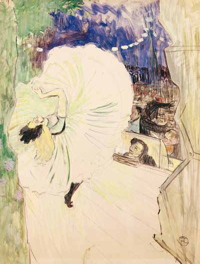 Wheel, dancer on stage, illustration for 
