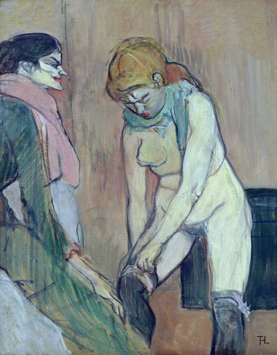 Woman Putting on her Stocking, or Woman of the House by Henri de Toulouse Lautrec