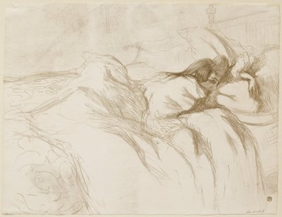 Woman Reclining—Waking Up by Henri de Toulouse-Lautrec