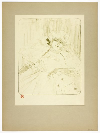 An Old Song, plate five from Yvette Guilbert by Henri de Toulouse Lautrec