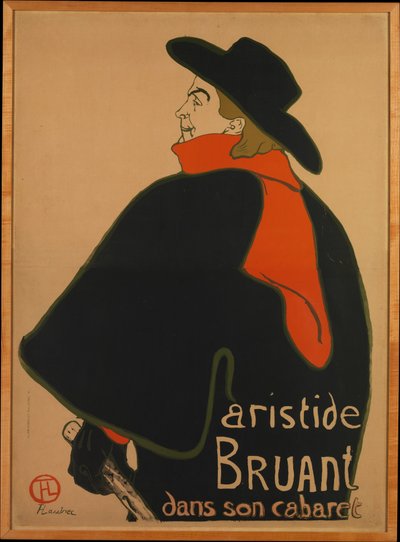 Aristide Bruant, at His Cabaret, 1893 by Henri de Toulouse Lautrec