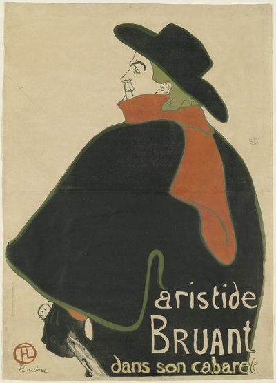 Aristide Bruant, in His Cabaret by Henri de Toulouse Lautrec