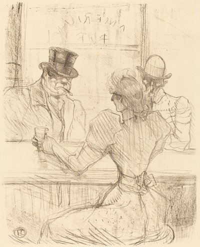 At the Picton Bar, rue Scribe by Henri de Toulouse Lautrec