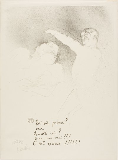 At the Variétés: Mademoiselle Lender and Brasseur by Henri de Toulouse Lautrec