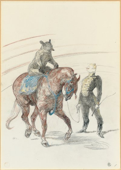 At the Circus: Bear Work on the Panel by Henri de Toulouse Lautrec