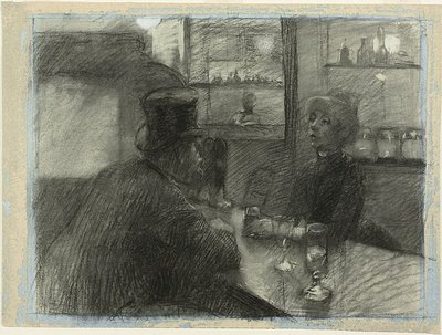 Bar of the Café of the rue de Rome by Henri de Toulouse Lautrec