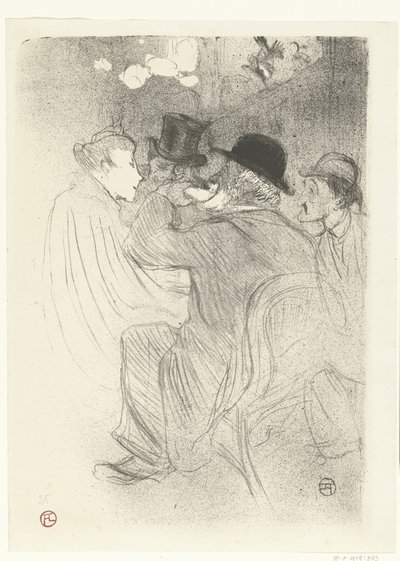 Visitors in Café Moulin Rouge by Henri de Toulouse Lautrec
