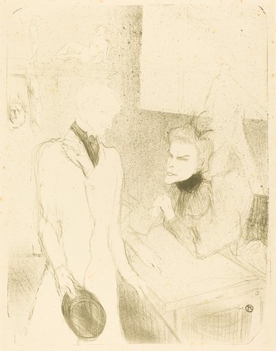 Brandes and Le Bargy in Cabotins, 1894 by Henri de Toulouse Lautrec