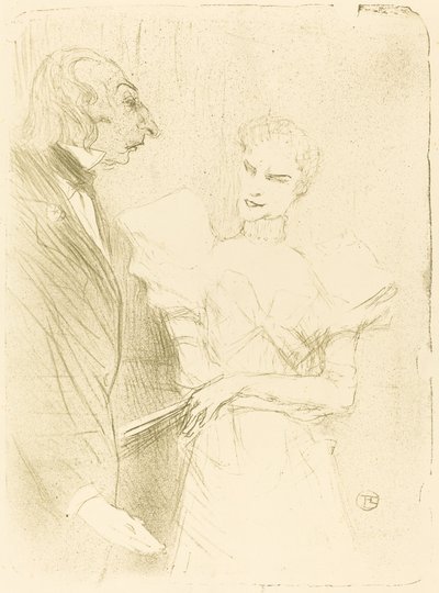 Brandes and Leloir in Cabotins, 1894 by Henri de Toulouse Lautrec