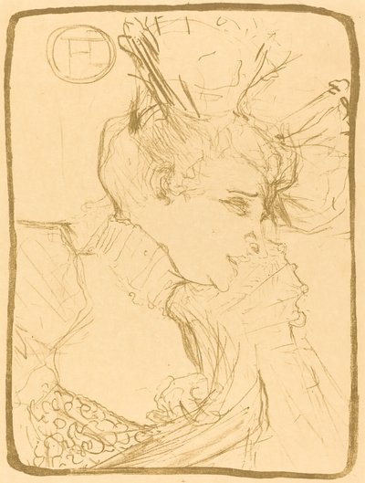 Bust of Mlle. Marcelle Lender by Henri de Toulouse Lautrec