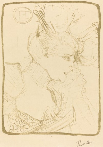 Bust of Mlle. Marcelle Lender by Henri de Toulouse Lautrec