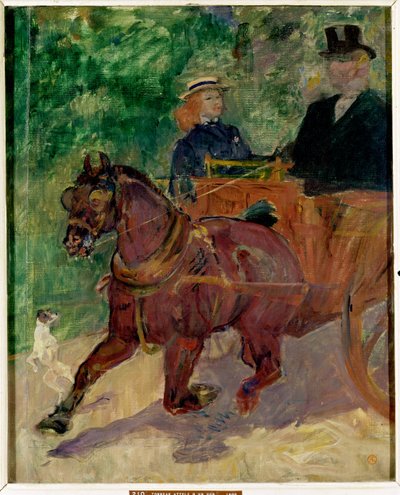 Cob Harnessed to a Cart, 1900 by Henri de Toulouse Lautrec