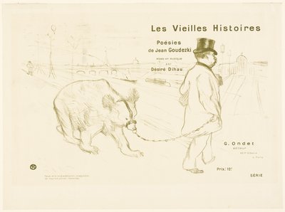 Cover and Frontispiece to Les Vieilles Histoires by Henri de Toulouse Lautrec