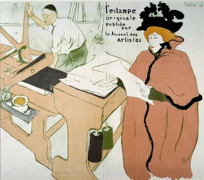 Cover of the print: The original print published by the journal des artistes by Henri de Toulouse Lautrec