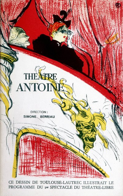 Cover of the Program of the Theatre Antoine, 1956 by Henri de Toulouse Lautrec
