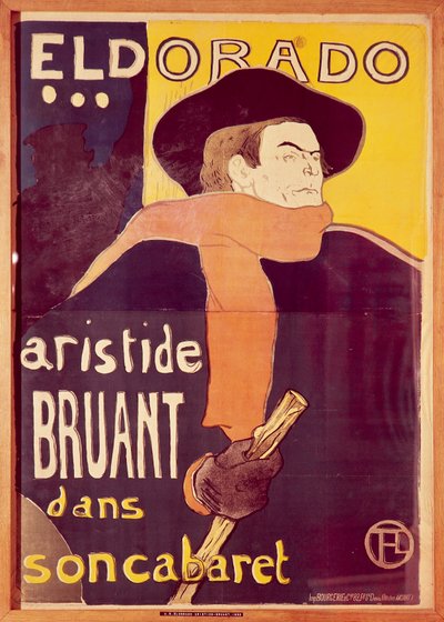 Eldorado, Aristide Bruant in his nightclub by Henri de Toulouse Lautrec