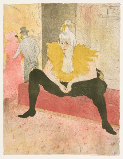 Elles: The Seated Clown, Mlle Cha-u-Ka-o by Henri de Toulouse Lautrec