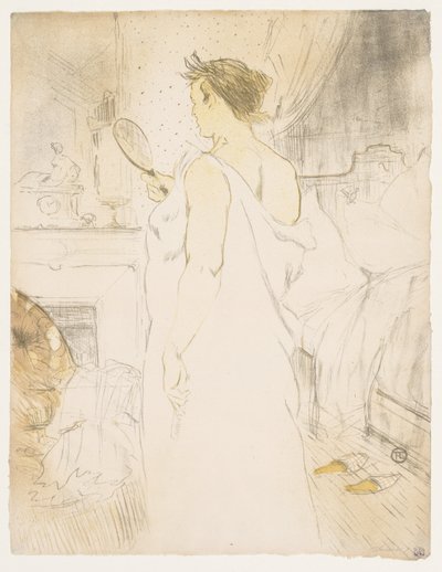 Elles: Woman with a Hand Mirror by Henri de Toulouse Lautrec