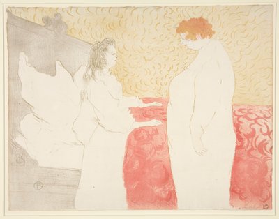 Woman in Bed, Profile, Getting Up, from the series Elles by Henri de Toulouse Lautrec