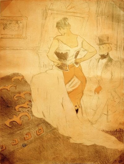 Woman in Corset, Conquest of Passage by Henri de Toulouse Lautrec