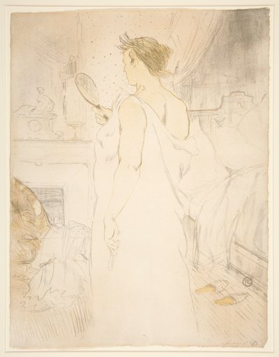 Woman with Hand Mirror, from the series Elles by Henri de Toulouse Lautrec