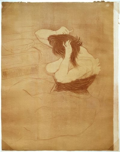 Woman Combing Her Hair, The Hairstyle by Henri de Toulouse Lautrec