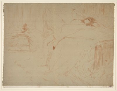 Woman Lying on her Back, Weariness, from the series Elles by Henri de Toulouse Lautrec