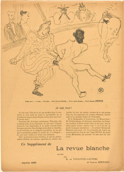Footit and Chocolat (left recto) by Henri de Toulouse Lautrec