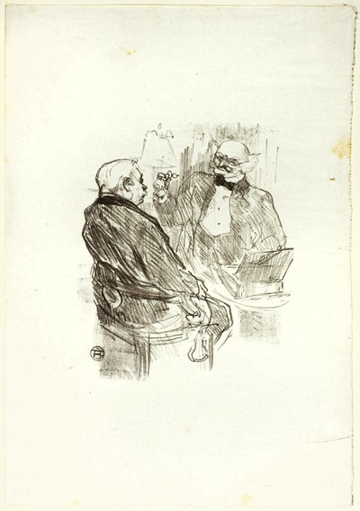 Georges Clemenceau and the Optometrist, Mayer, from Au Pied du Sinaï by Henri de Toulouse Lautrec