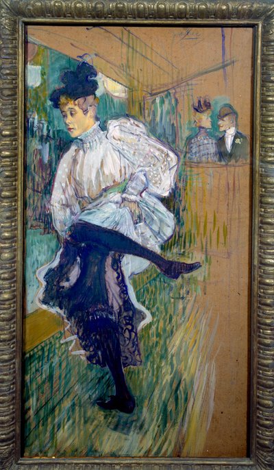 Jane Avril Dancing by Henri de Toulouse Lautrec