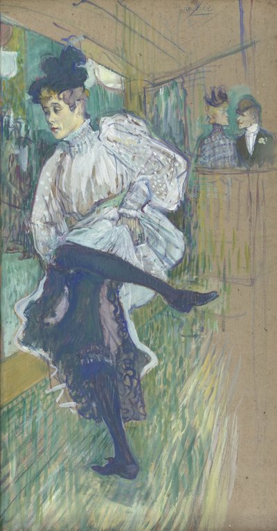 Jane Avril Dancing by Henri de Toulouse Lautrec