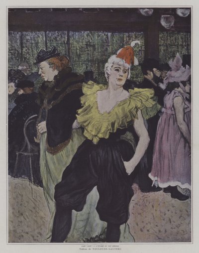 The Clowness Cha-U-Kao at the Moulin Rouge by Henri de Toulouse Lautrec