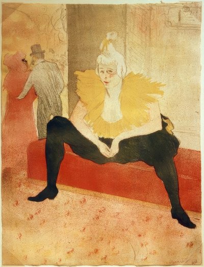 The Clowness, Seated by Henri de Toulouse Lautrec