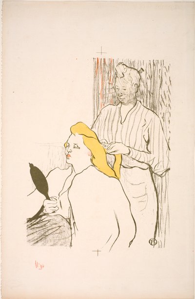 La Coiffure. Programme of the Théâtre Libre by Henri de Toulouse Lautrec