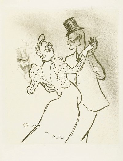 La Goulue and Valentin la Desossee by Henri de Toulouse Lautrec