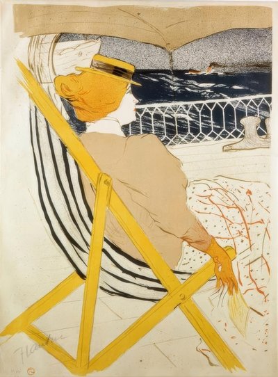 The Passenger of 54 or Promenade on a Yacht by Henri de Toulouse Lautrec