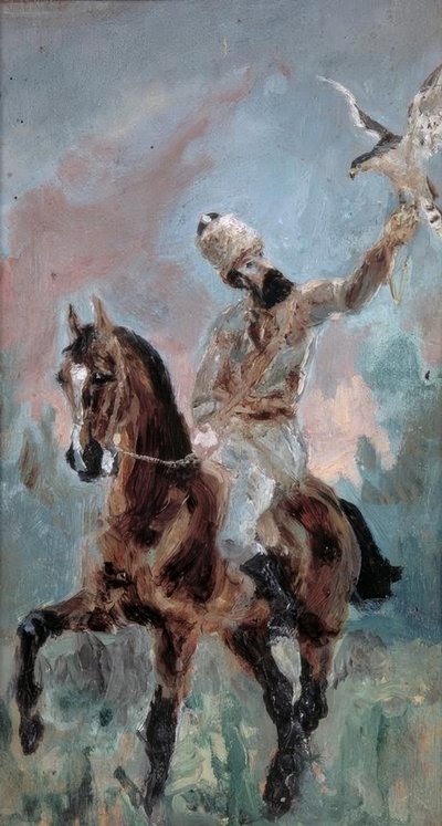 Count Alphonse de Toulouse-Lautrec as Falconer by Henri de Toulouse Lautrec