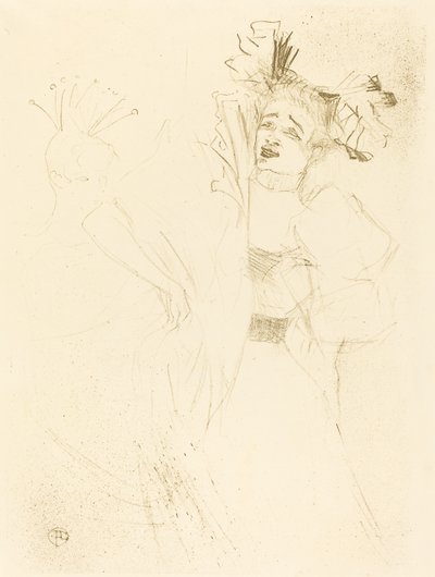 Lender Full Face in "Chilperic" by Henri de Toulouse Lautrec