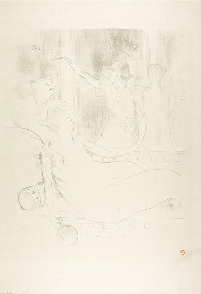 Madame Simon-Girard, Brasseur and Guy in La belle Hélène by Henri de Toulouse Lautrec