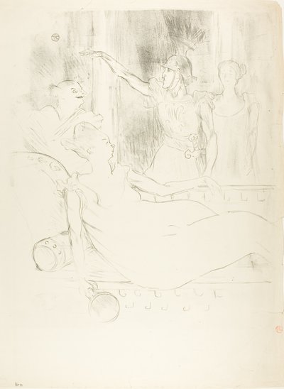 Madame Simon-Girard, Brasseur and Guy in La belle Hélène by Henri de Toulouse Lautrec