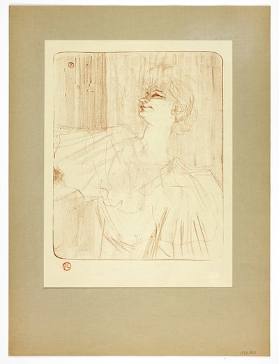 At Menilmontant by Bruant, plate four from Yvette Guilbert by Henri de Toulouse Lautrec