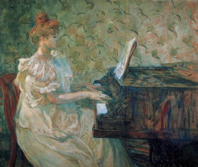 Misia at the Piano by Henri de Toulouse Lautrec