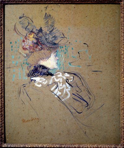 Portrait of Woman in Profile (Madame Lucy) by Henri de Toulouse Lautrec
