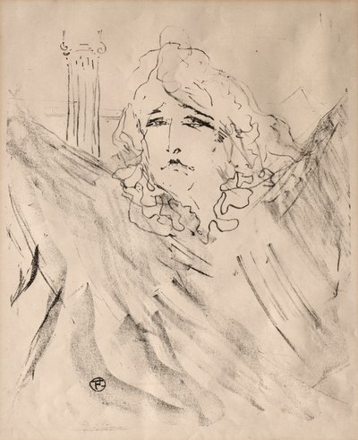 Portraits of Actors and Actresses: Thirteen Lithographs: Sarah Bernhardt by Henri de Toulouse Lautrec