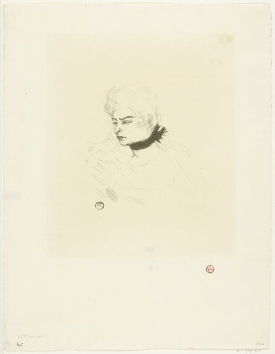 Portrait of Mademoiselle Pois Vert by Henri de Toulouse Lautrec