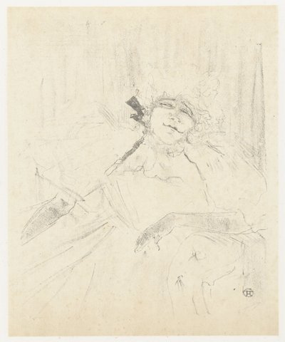 Portrait of Yvette Guilbert in an Armchair on Stage by Henri de Toulouse Lautrec