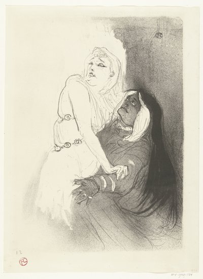 Portrait of actress Sarah Bernhardt in the play Phèdre by Henri de Toulouse Lautrec