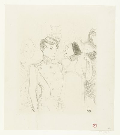 Portrait of Actresses Marcelle Lender and Eve Lavallière in a Revue at the Théâtre des Variétés by Henri de Toulouse Lautrec