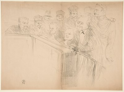 The Arton Trial (first plate) by Henri de Toulouse Lautrec